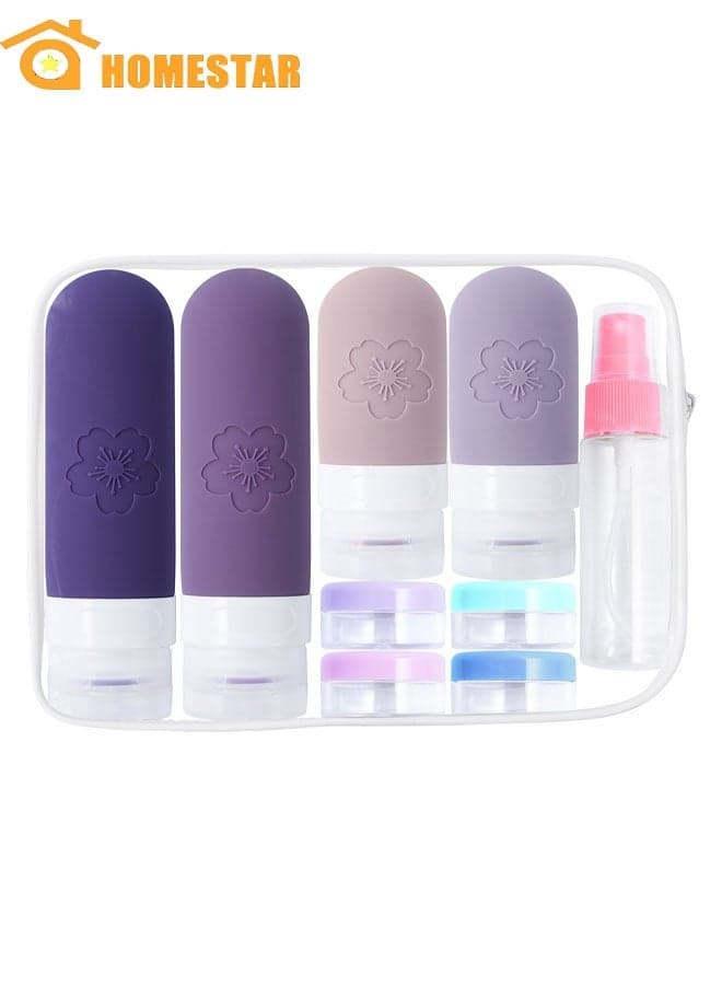 17 Pack Silicone Travel Bottles Set, Travel Size Toiletries, Leakproof Travel Bottles for Toiletries, Travel Accessories for Women, Airplane Travel Essentials, Travel Containers for Toiletries