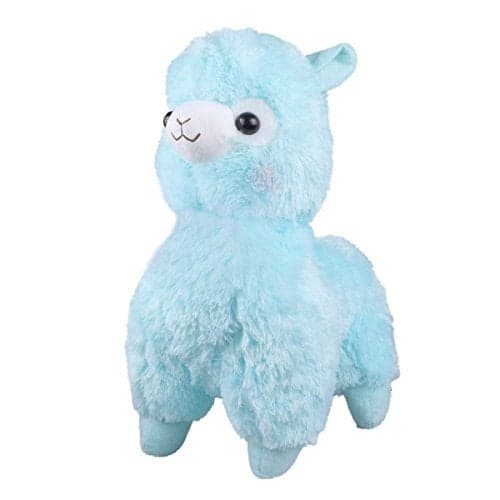 Tollion Cuddly Soft Blue Alpaca Llama Lamb Toy 7 Stuffed Animal Cushion Plush Doll Valentine Gift for Girlfriend Children and Friends