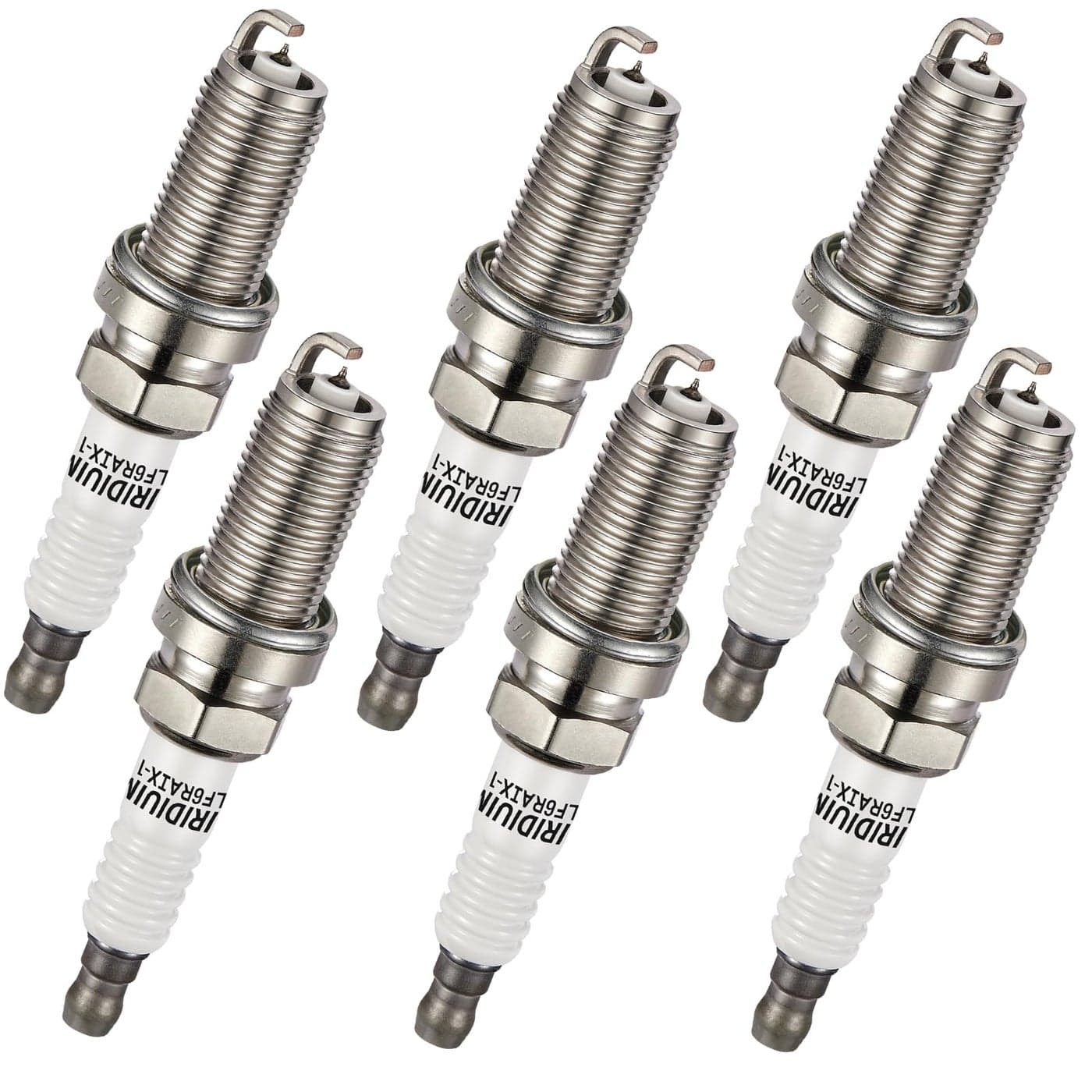 BDFHYK Set of 6 Iridium Spark Plugs Compatible with 128i 330i X3 X5 ES350 RX350 RX450h Legacy Outback 4Runner Avalon Camry Sienna Tacoma Tundra S60 S80 XC60 XC70Engine Replacement for 6619 LFR6AIX11