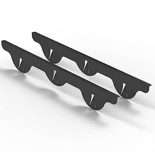 Lindas Essentials Stove Gap Covers Stainless Steel 2 Pack 316 Stainless Steel Stove Gap Covers Heat Resistant Oven Gap Filler Seals Spaces Between Stovetop and Counter 234 Inches Black Steel