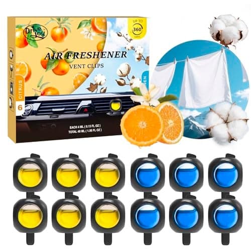 Car Air Freshener Vent Clips 12 Pack 6 Linen 6 Citrus Provides LongLasting Scent Up to 360 Days Car Fresheners