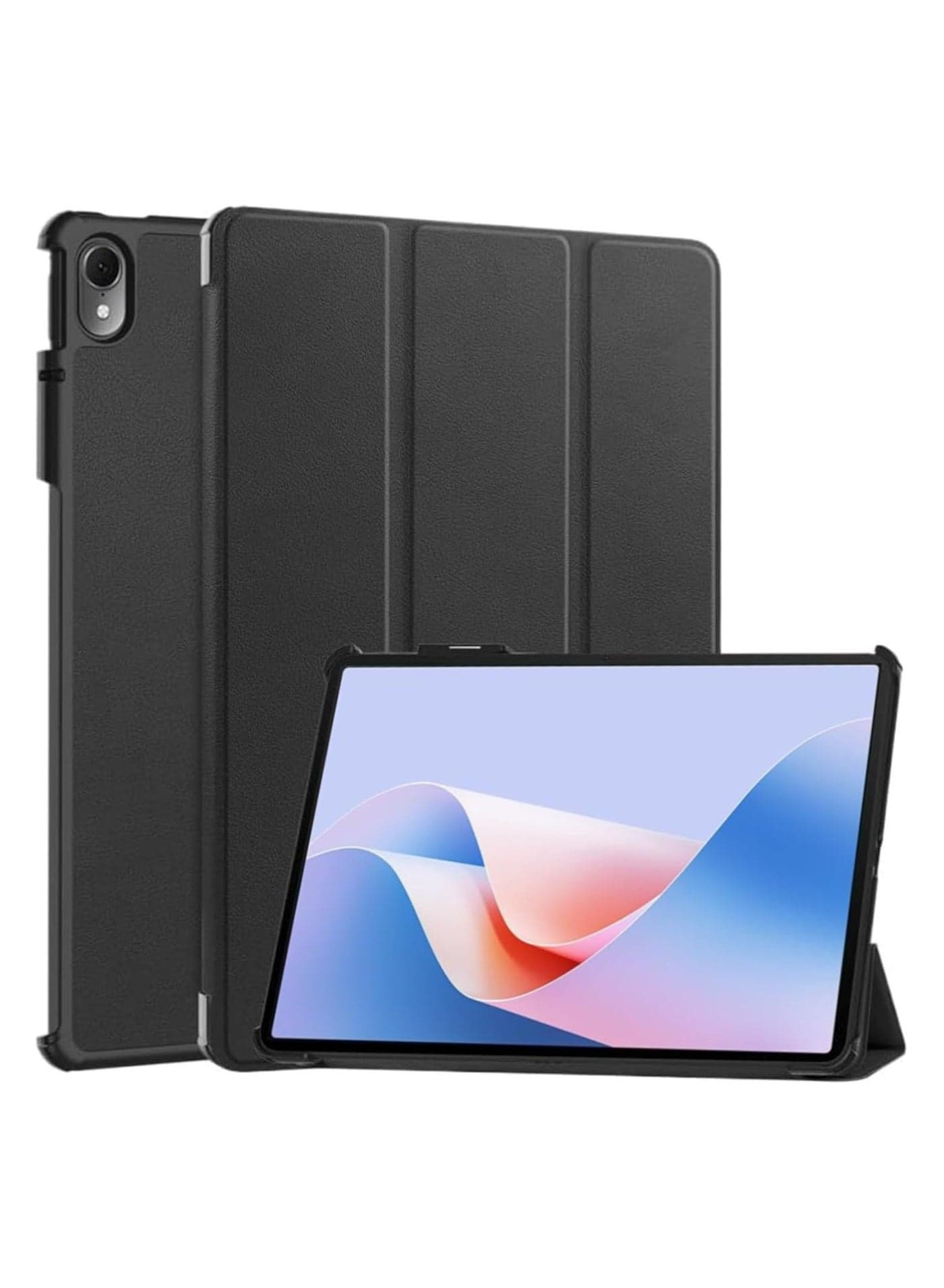 Case Compatible with Huawei MatePad 11.5s 2024 11.5inch Cover, Tri-Fold Smart Tablet Case, Hard PC Back Shell Slim Case Multi-Viewing Angles Classic Cover Shell With Auto Wake/Sleep (Black)