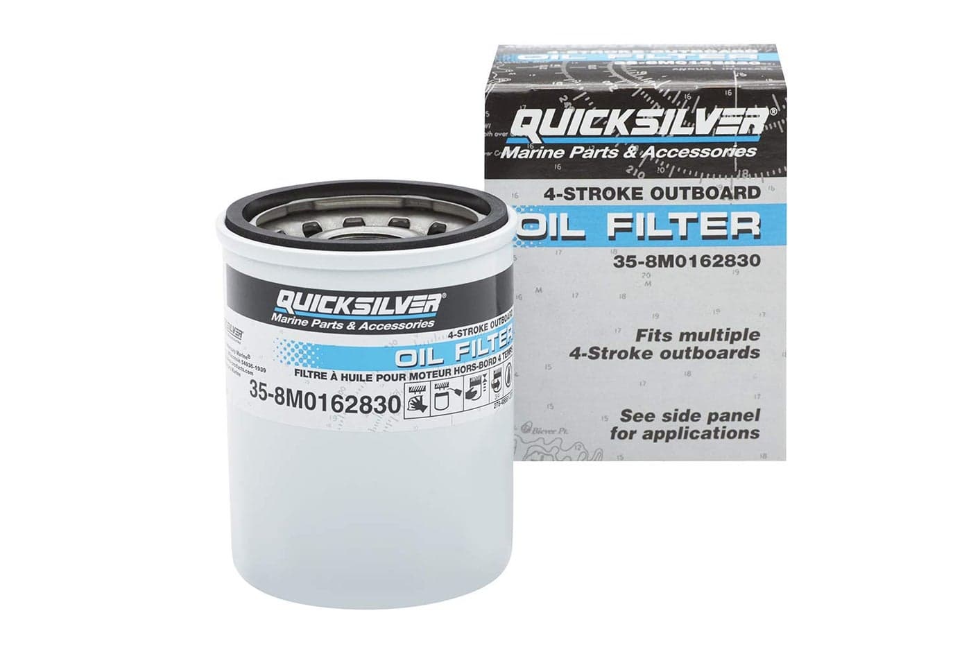 Quicksilver 8M0162830 Oil Filter for Select Mercury and Mariner 4Stroke Outboards 25115hp