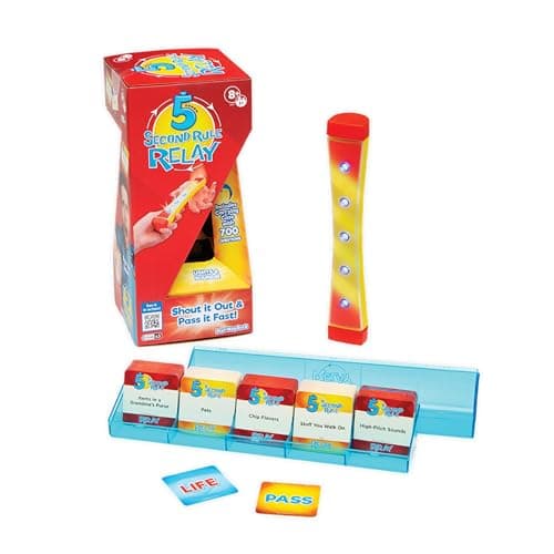 5 Second Rule Relay - Family Party Game - Electronic Relay Baton - Shout It Out & Pass It Fast! - for 2 or More Players, for Kids Ages 8 and Up