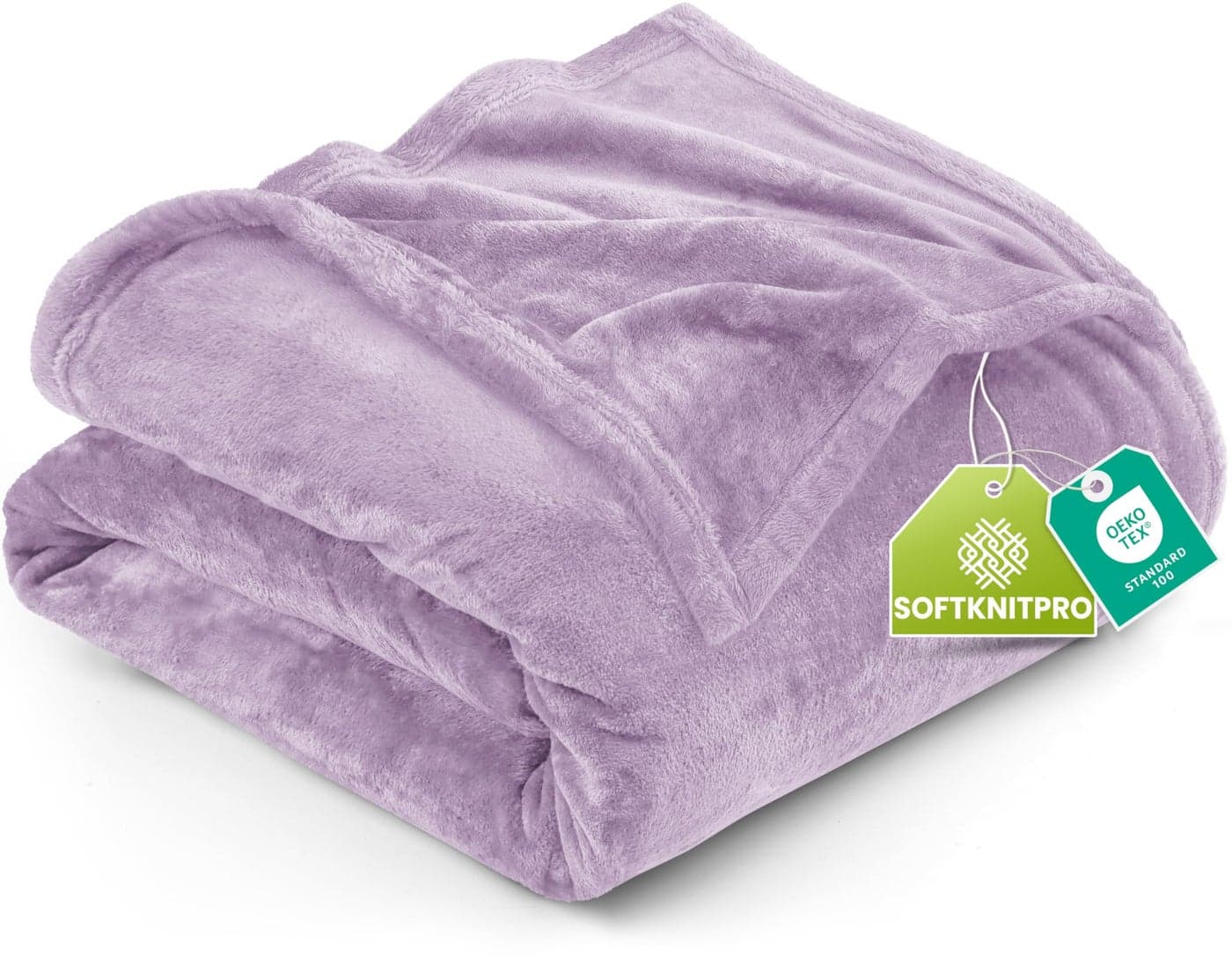 Utopia Bedding Fleece Blanket King Size Lilac 300GSM Luxury Fuzzy Soft AntiStatic Microfiber Bed Blanket 90x102 Inch