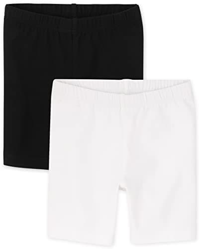 The Children's Place baby girls And Toddler Bike Shorts, Black/White 2 Pack, 18-24 Months US