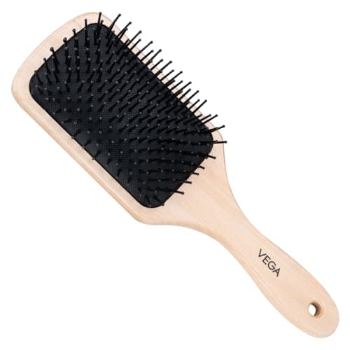 Vega Wooden Bristle Paddle Brush, Large