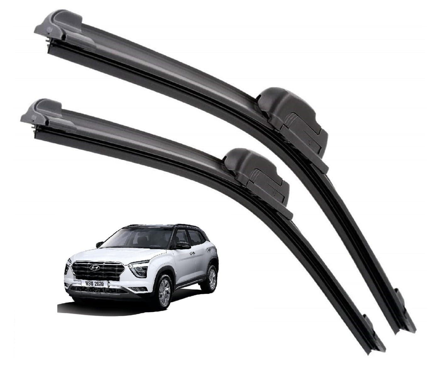 Euro Care Windshield Car Wiper Blades Compatibility With Hyundai Creta (Model- 2020-Till Date) - Set of 2Pc (D-24,P-18)