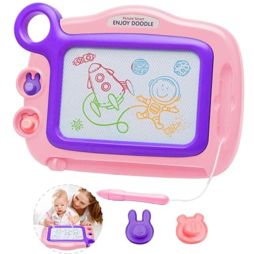 Toddler Toys Age 34Erasable Toys for 3 Year Old Girl Magnetic Drawing Board for Kids with 1 Pen A Etch Easter Gift for 3 Year Old Travel Toy Sketch Board with 2 Stamps