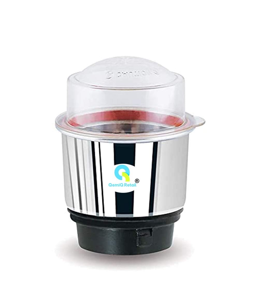 QemiQ Retail® - Mixer Grinder "Chutney jar" for - Sumeet, Preethi, Crompton, Lifelong, Murphy Richards, Ganga, Orient, Bajaj (400ml Capacity)