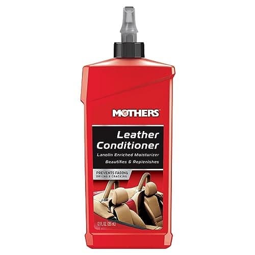 Mothers Leather Conditioner, 12 oz. — Advanced pH Balanced Formula with Lanolin & Neatsfoot Oil, Replenishes Natural Oils Lost to Heat & Sun, Protects & Prevents Fading, Drying & Cracking (06312)