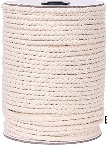 SRIVI Twisted 3Ply Thread 4 MM 100 Meters Cotton Cord Rope for Wall Hanging SRIVI Decor Planters Yarn Cord No110