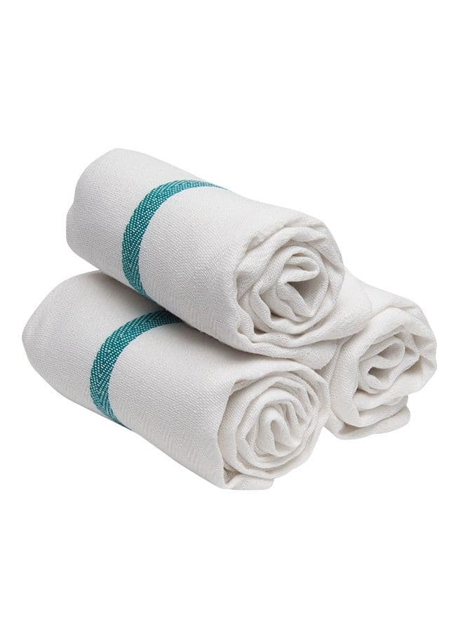 DET005 100% Cotton Barber Towels 15"x26" for Salon, Spa, Barber Shop - 12 Pack