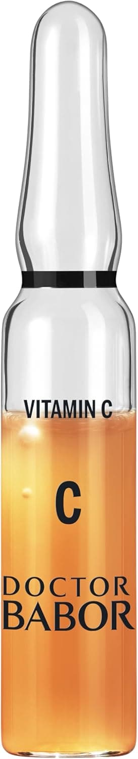 DOCTOR BABOR Radiance Ampoule Serum Concentrate 20 Vitamin C Treatment With Hyaluronic Acid Highly Potent Dark Spot Correcting For Smoother Skin with Glow Against Wrinkles 7x 2ml