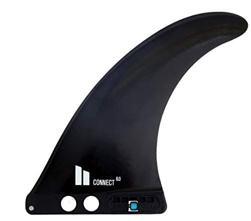 FCS II Connect GF Longboard Fin – Beginner-Friendly Glass Flex Longboard Fin for Smooth Turns, Speed & Easy Control (Multiple Sizes) (Glass Flex, 8")