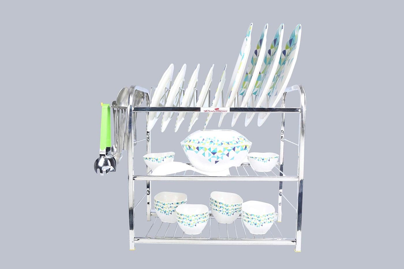 Palomino 3 Layer 18 Inch Kitchen Dish Rack Plate Cutlery Stand/Kitchen Utensils Rack/Modern Kitchen Storage Rack / 18 * 18