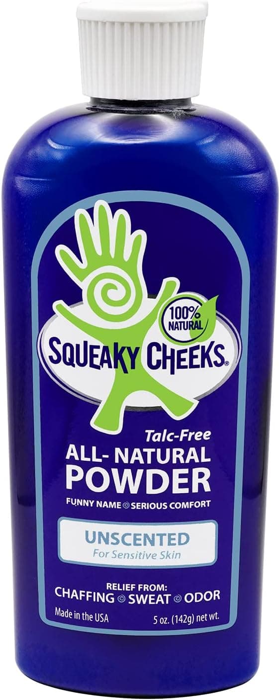Squeaky Cheek Organic TalcFree Unscented Dusting Powder 5oz Gentle Nourishing FragranceFree for Sensitive Skin