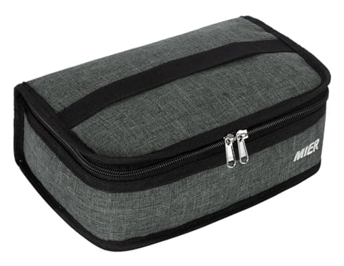 MIER Portable Thermal Insulated Cooler Bag Mini Lunch Bag for Kids, Grey