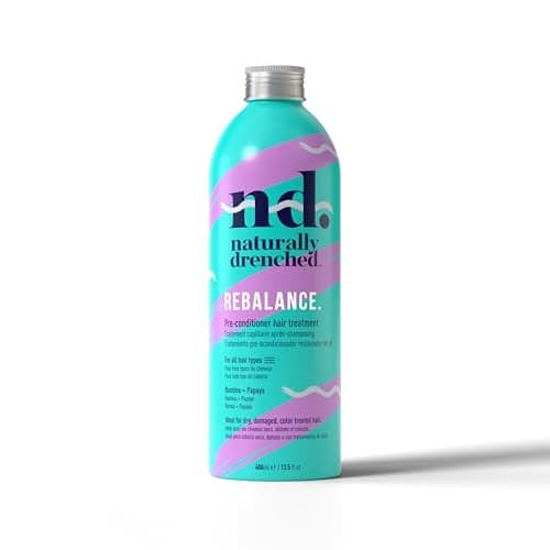 Naturally Drenched Rebalance PreConditioner Hair Treatment for Dry Damaged or Color Treated Hair Vegan Phalate ParabenFree 135 Ounces
