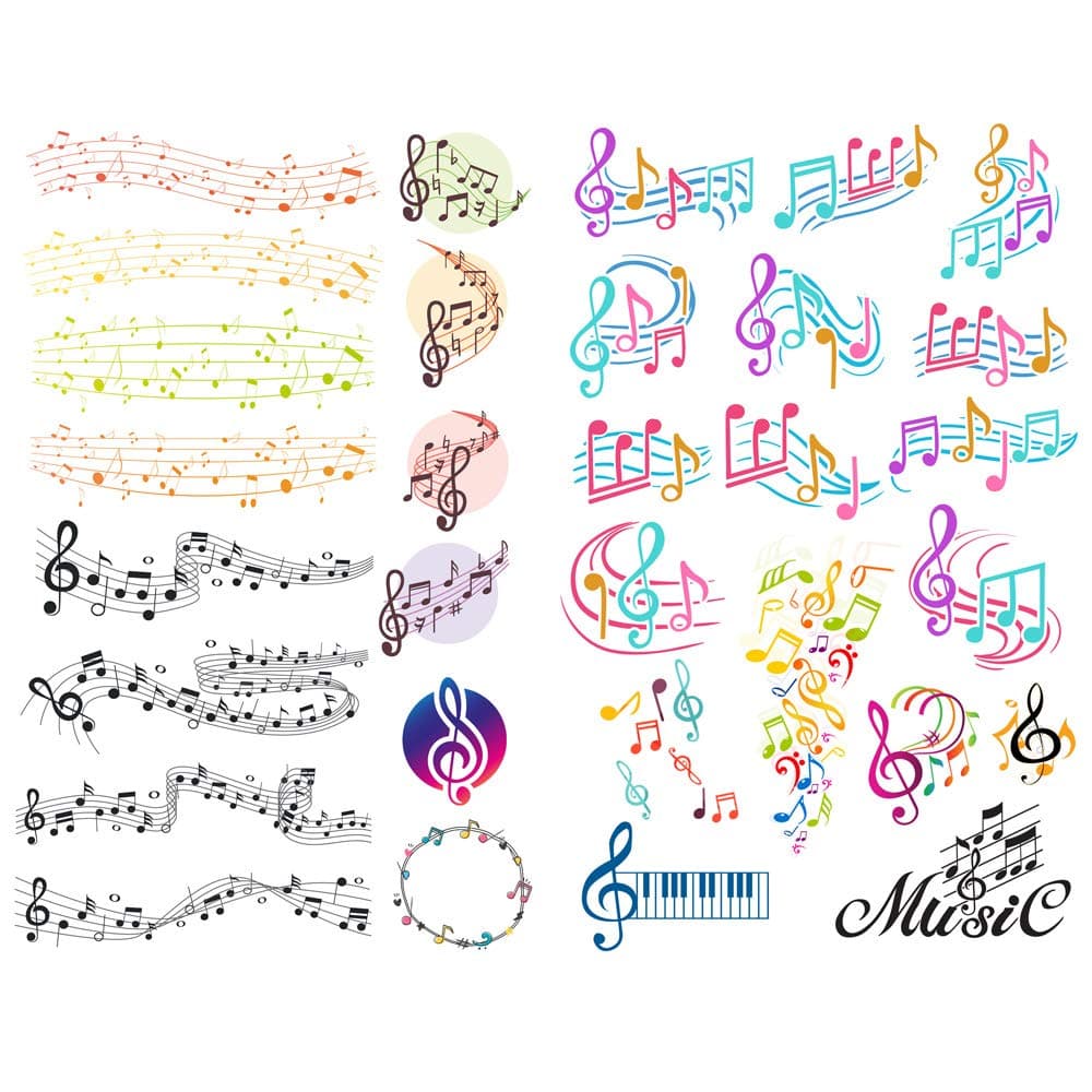 Seasonstorm Cute Music Note Decoration Album Planner Stickers Scrapbooking Diary Sticky Paper Flakes PK692
