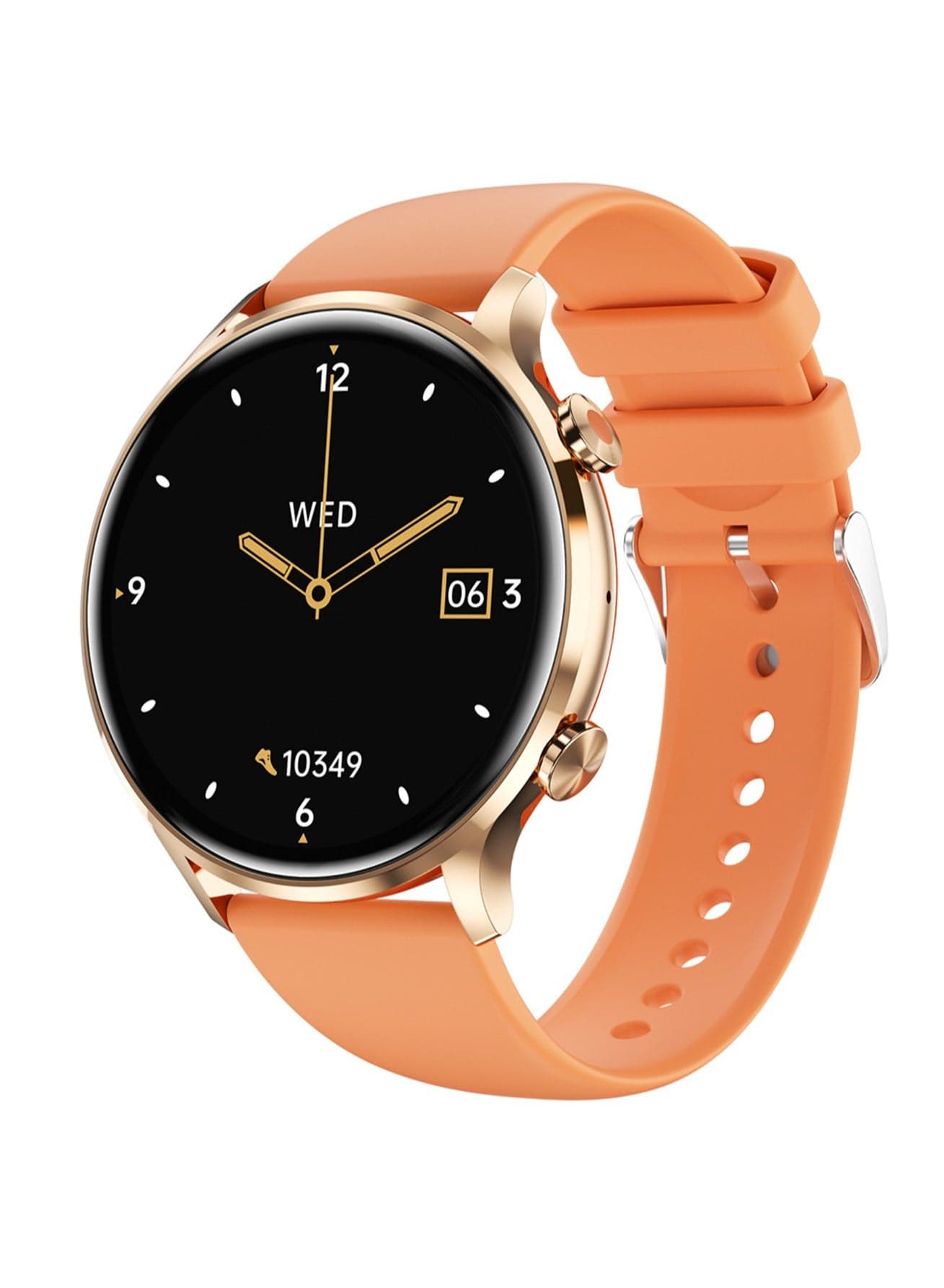 QS40 Ultra-thin Body Temperature Heart Rate Blood Oxygen SOS Weather Music Game Waterproof Dial Call Smart Watch (Orange)