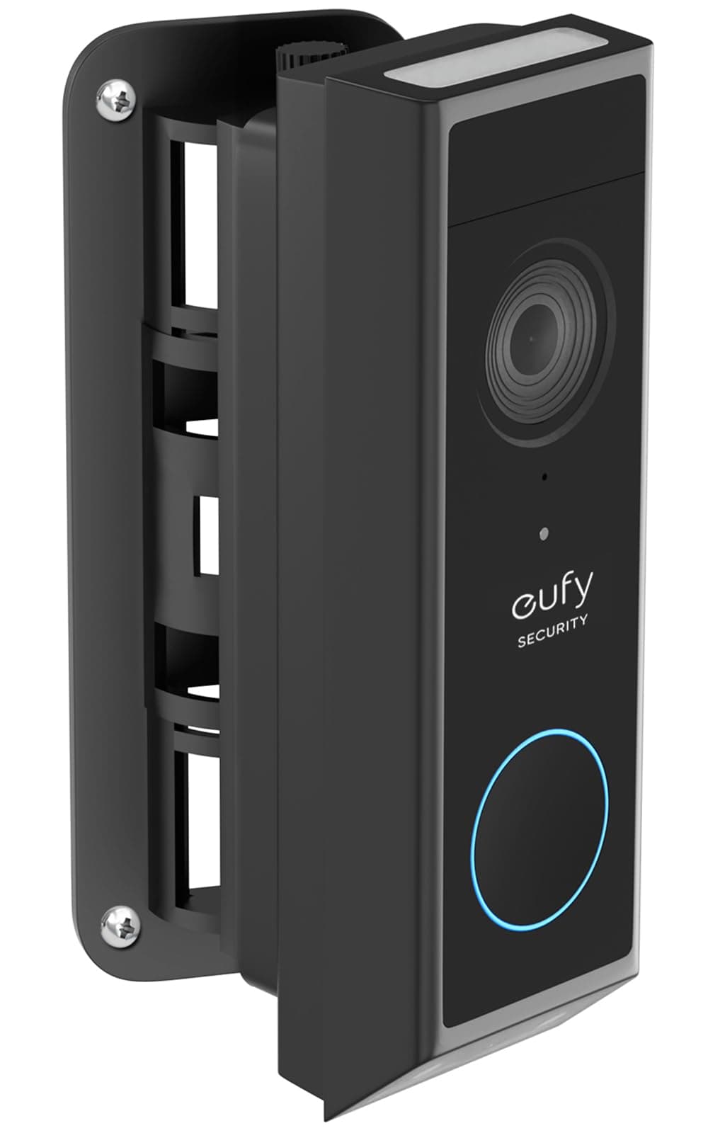 CaGuan Adjustable Doorbell Mount(35°-145°) for eufy Video Doorbell E340/C31/C30/C210/S330, No-Drilling Mounting Bracket,Left/Right Adjustable,Wide Viewing Angle,Ideal for Apartment/houses, Black