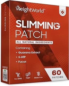 Slimming Patches 60 Patches 2 Months Pack Guarana 5 HTP Fucus Infused Natural Safe Ultra Thin Transparent for Waist Belly Thighs Butt Other Body Part Suits Sensitive Skin
