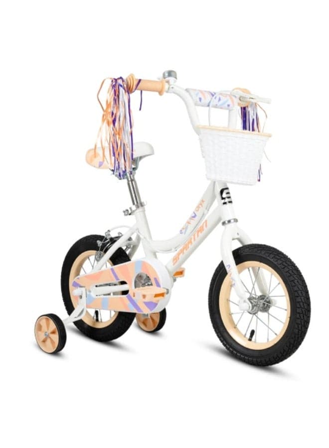 Spartan 16" Oryx - Light Peach Kids Bike with Assisted Wheels