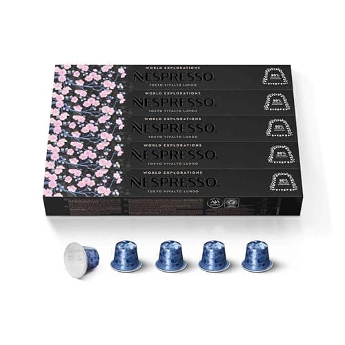Nespresso Capsules Original Line Tokyo Vivalto Lungo Medium Roast Coffee 50 Count Coffee Pods