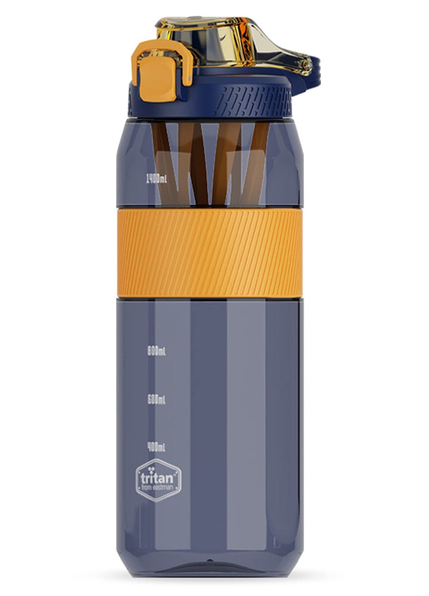 US1984 Water Bottle 1600 ML with Travel Mugs with Scale, Tritan Strong Water Bottles Leak proof Durable BPA Free Non-Toxic Water bottle for office gym (Blue 1.6L)
