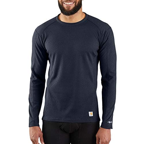 Carhartt Men's MBL113 Base Force® Midweight Base Layer Classic Crew - Large Tall - Navy
