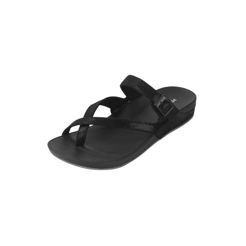 Mochi Women's Black Open Casual - Slippers with Buckle UK/3 EU/36 (32-1127)