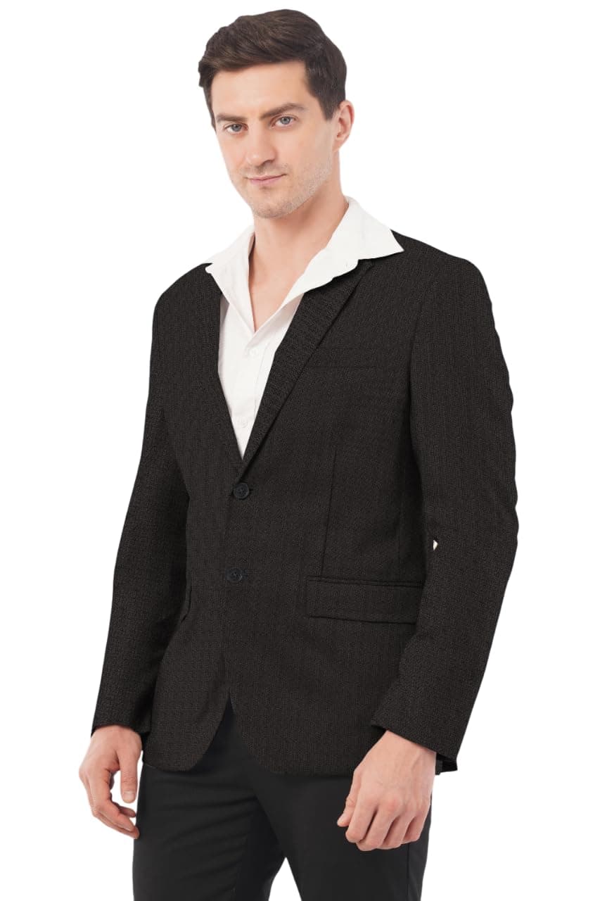 SaintX Men's Premium Woollen Blazer || Classic Warmness with Modern Slim Fit || Formal Coat for The Temperature Drops || Fully Lined || Tailored Wool Blended Warmth for The Well-Dressed
