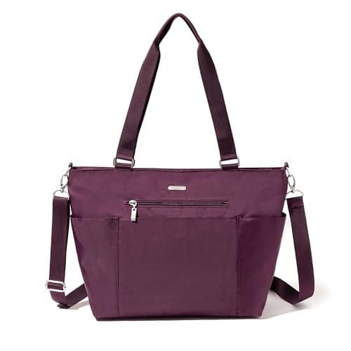 Baggallini Essential Laptop Tote - Medium 12x17 Inch Work Bag with 15 Inch Laptop Sleeve - Lightweight Travel Crossbody Bag