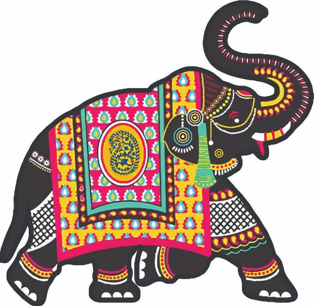 Skywalk India Souvenir Wooden Fridge Magnet - Elephant,Perfect for Gifting M-609