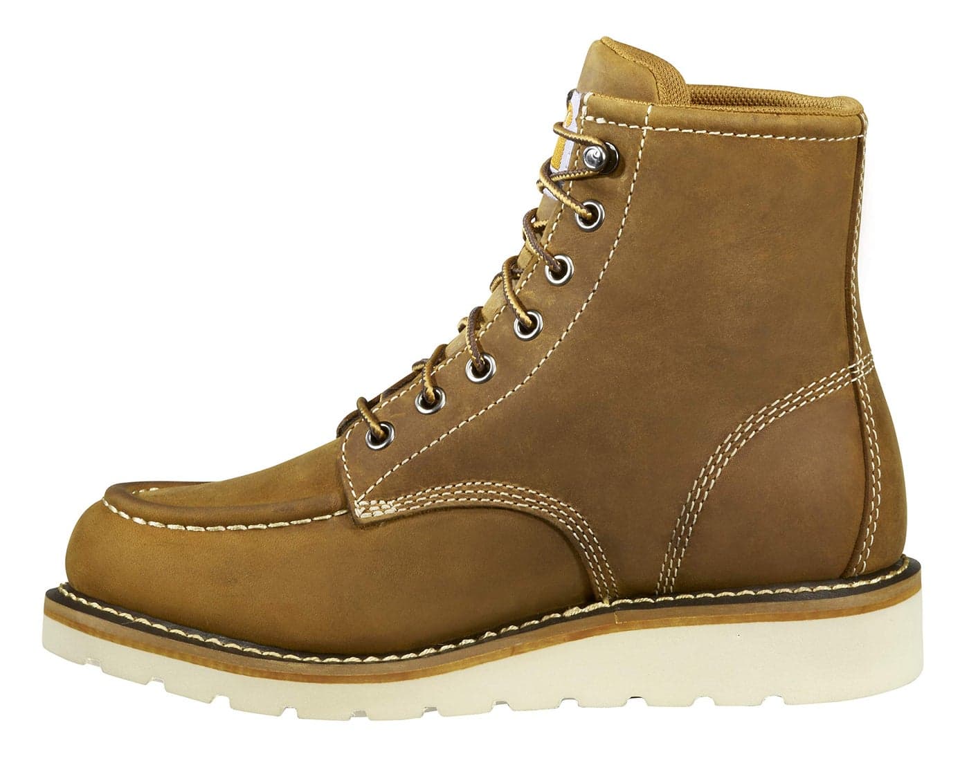 Carhartt Womens Waterproof 6 Moc Steel Toe Wedge Work Boot Light Brown 85 M