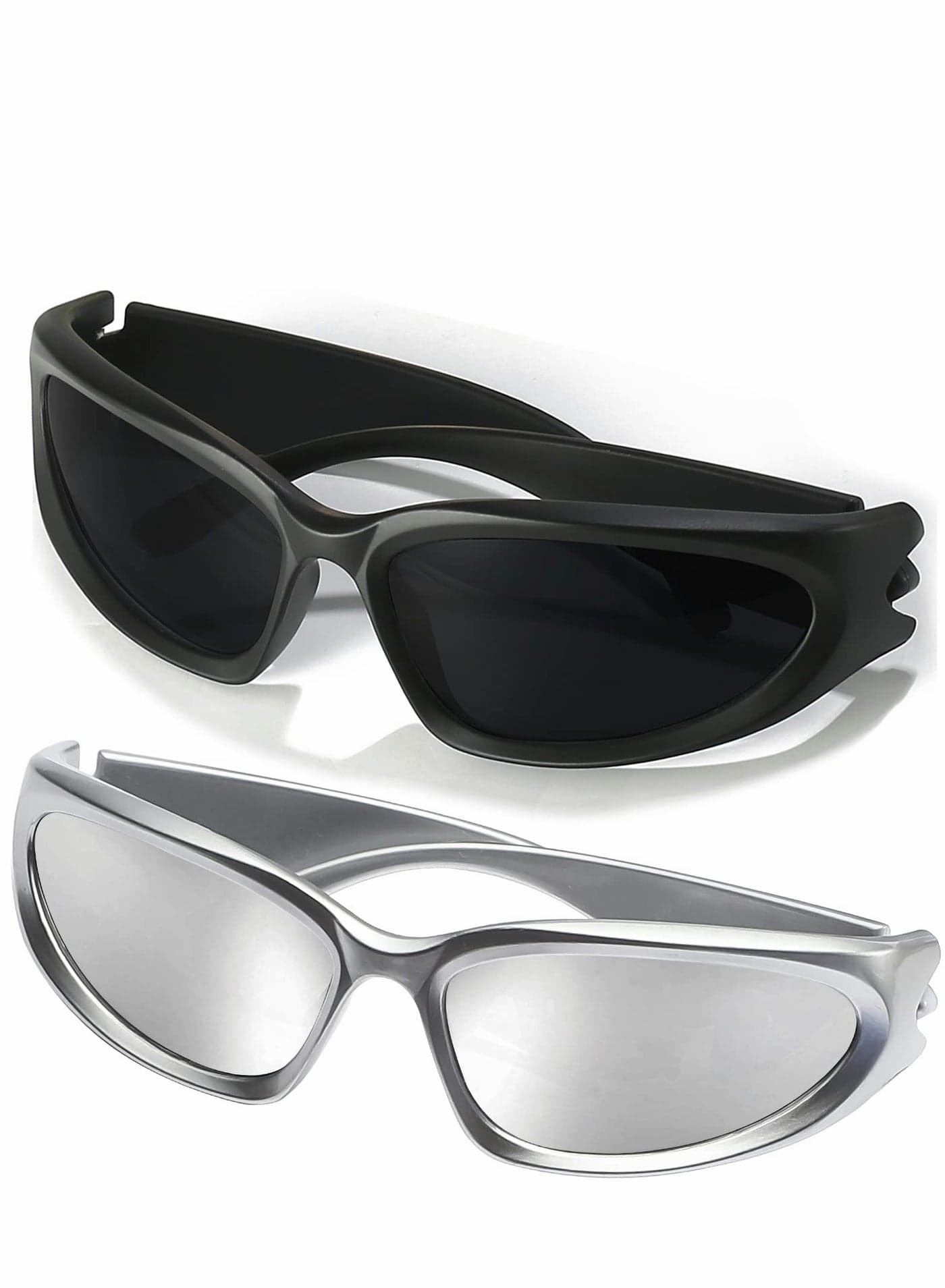 Wrap Around Sports Sunglasses for Men and Women, Fashion Oval Thick Frame Sun Glasses, Stylish Sports Wrap Shades