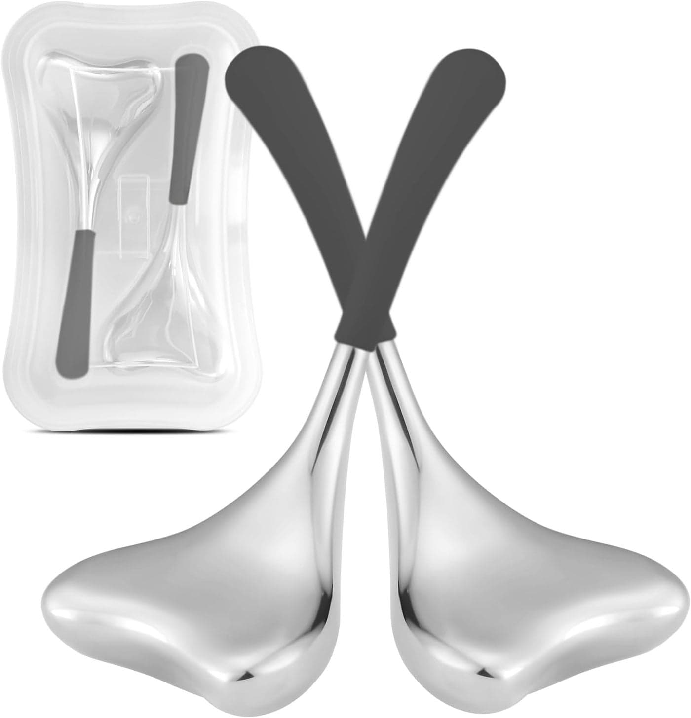 Running man Cryo SticksGua Sha and Massage 2in1 Ice Globes for FaceWrinkle Reduction Dark Circle Relief Stainless Steel Facial Massage Tool for Skin Tightening Cooling Globes