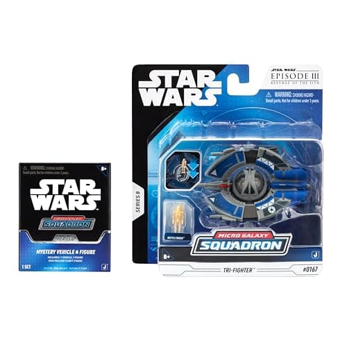 STAR WARS Micro Galaxy Squadron Vulture Droid Mystery Bundle - 3-Inch Vehicle and 2.5-Inch Vehicle with Micro Figure Accessories