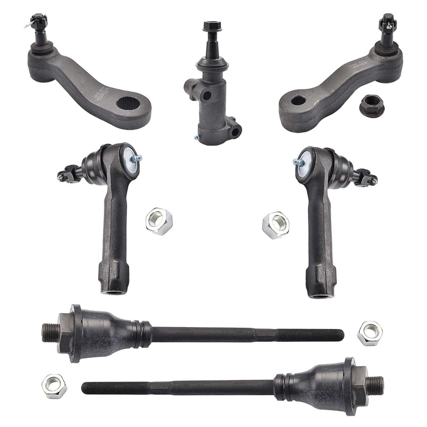 ASTARPRO 4WD Tie rod ends Pitman Arm4Groove Idler Arm Compatible with Cadillac EscaladeChevy AvalancheSilveradoSuburbanTahoeGMC SierraYukon7pc Set