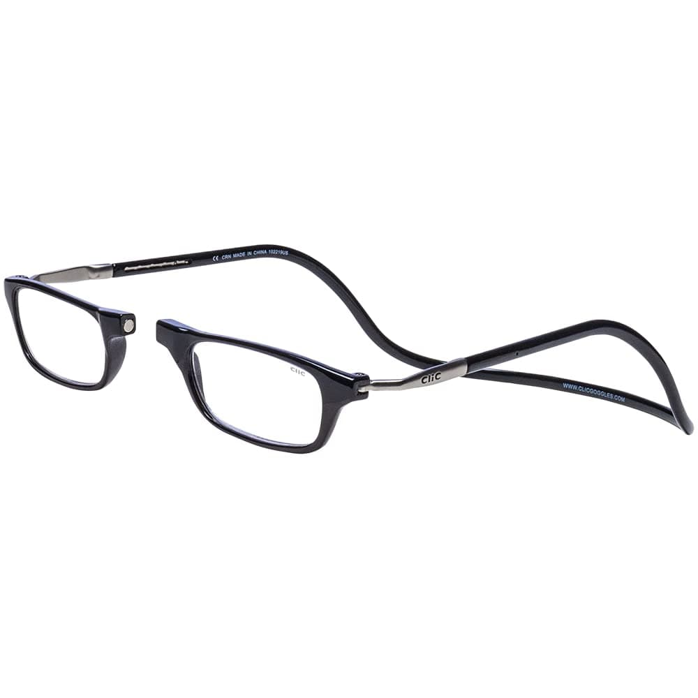Clic Magnetic Reading Glasses for Men or Women Computer Readers Original Long ML Black 125 Magnification