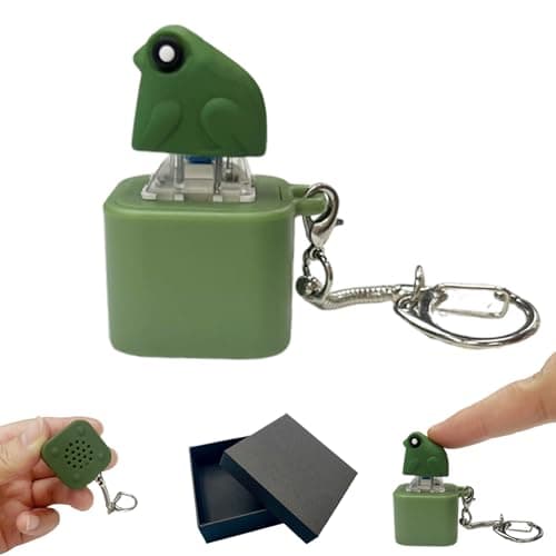 Frog Croaking Fidget Toy Rechargeable Frog Croaking Keychain Frog Croaking Stress Reliever with Colorful Lights Fun Portable Anxiety Relief Toy Frog Croaking