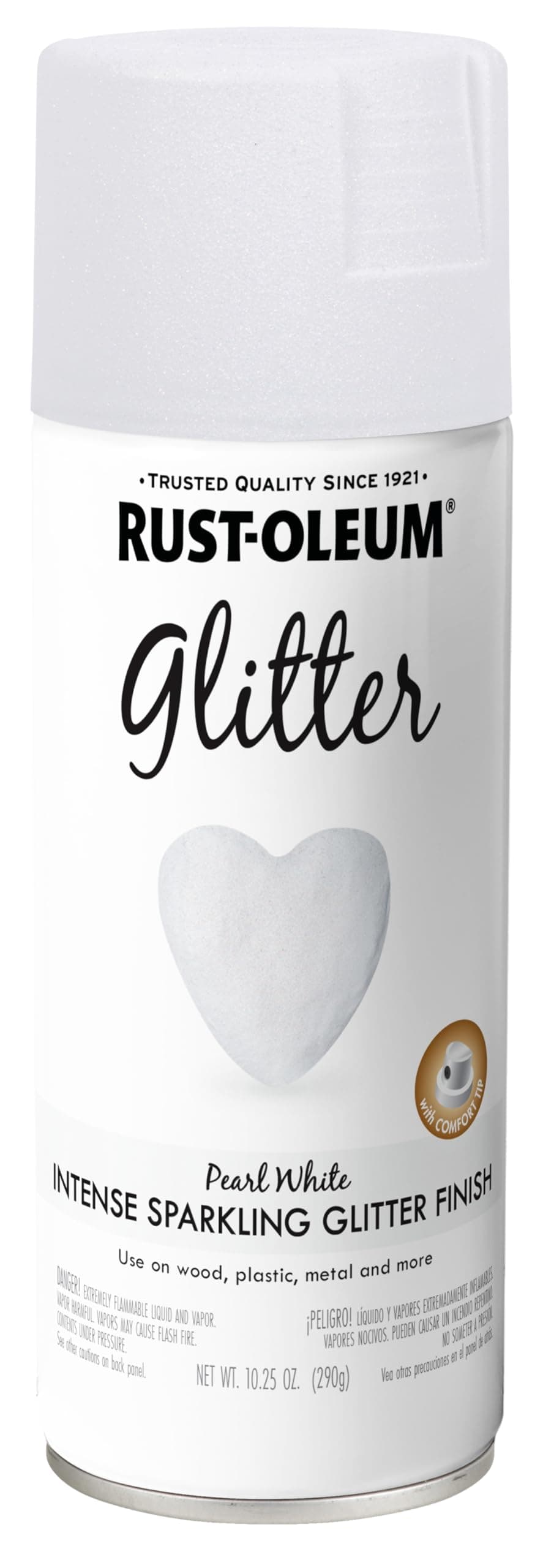 Rust-Oleum 299426 Specialty Glitter Spray, 10.25 Ounce, Pearl White