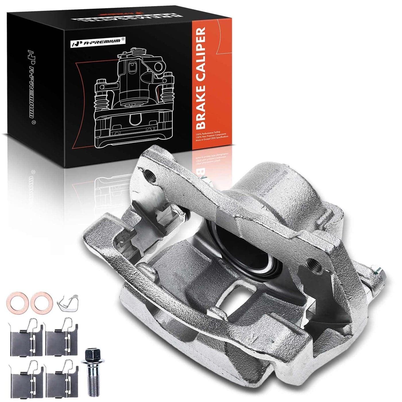 APremium Disc Brake Caliper Assembly with Bracket Compatible with Select Pontiac Scion and Toyota Models Vibe 20092010 xD 20082014 Corolla 20092019 Matrix 20092013 Front Passenger Side