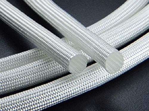 Immech - 5mm Fiberglass Insulation Sleeves, Silicone Coated, Wire Sleeve, Sleeve for Good Wire Protection 9 Meter