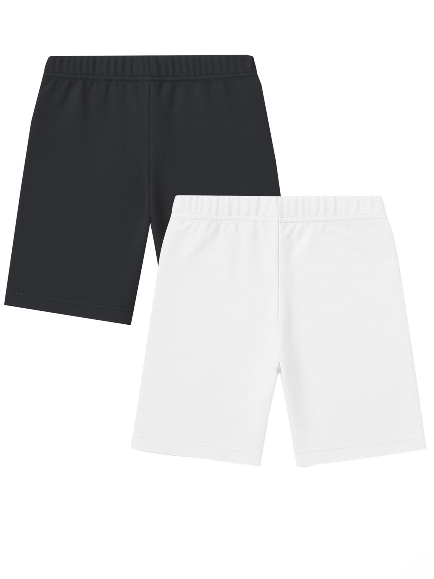 BODYCARE Girls Shorts Pack of 2-White & Black