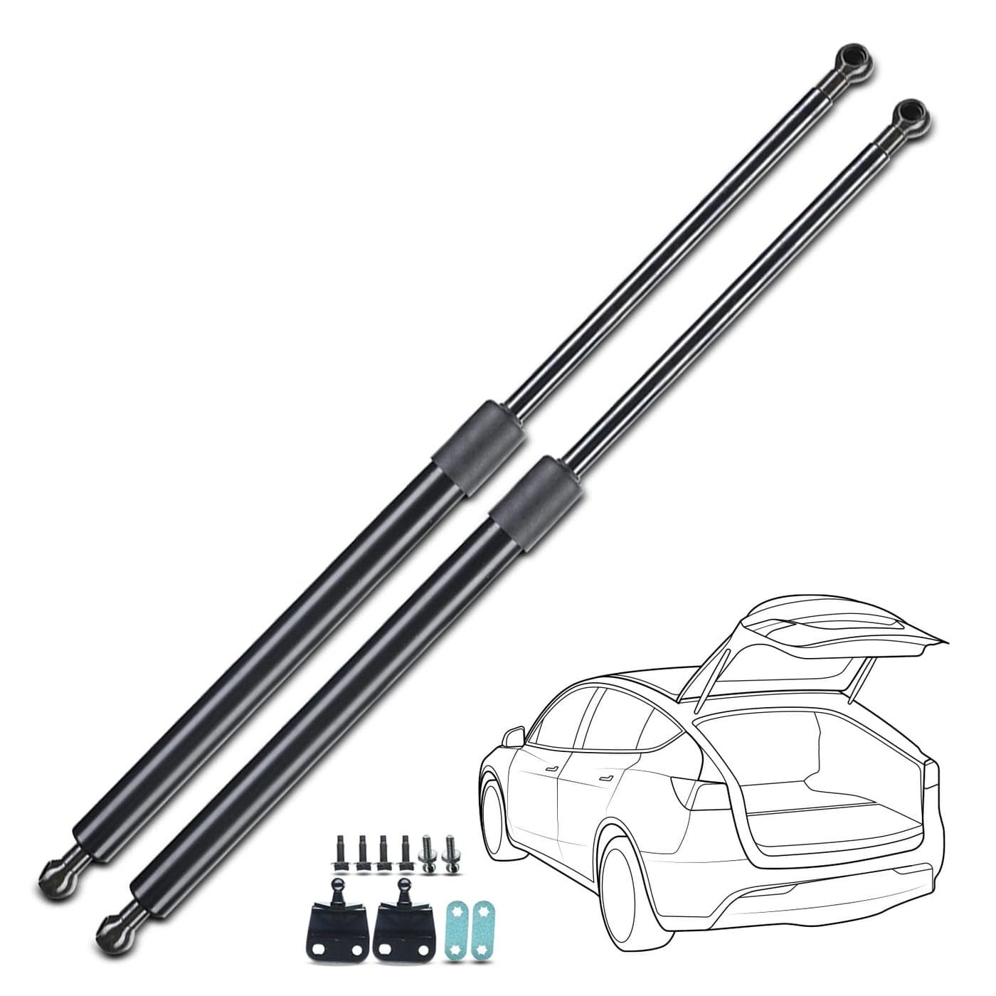 YHTAUTO Rear Hatch Gas Struts Shocks Replacement for Nissan 350Z 20032008 Coupe Set of 2 Lift Supports Replace 90453CD700