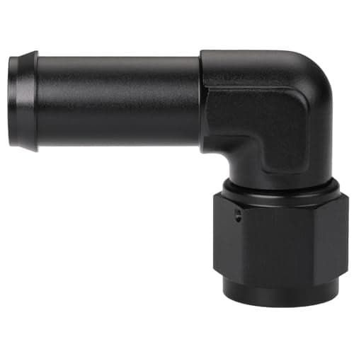 Podavelle 10AN Female to 34 Barb 90 Degree Hose Fitting Adapter Swivel Aluminum Black