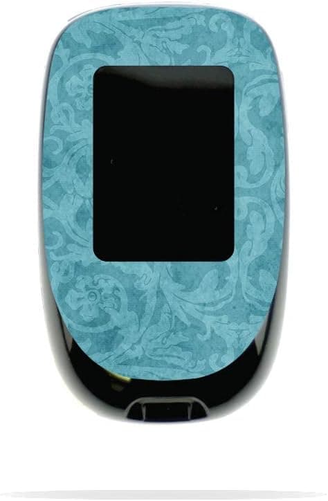 MightySkins Skin Compatible with Accu-Chek Nano - Baby Blue Jacquard | Protective, Durable, and Unique Vinyl Decal wrap Cover | Easy to Apply, Remove, and Change Styles | Made in The USA