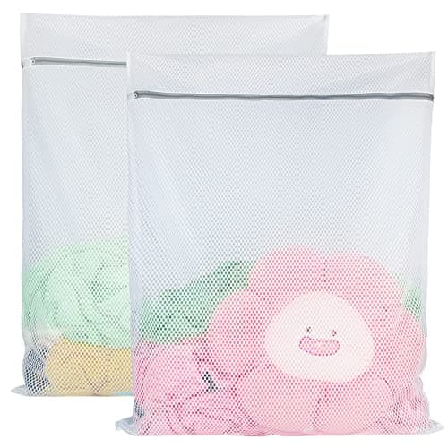 Vivifying Extra Large Mesh Laundry Bag, 2 Pack XXL Oversize Honeycomb Mesh Wash Bags for Washing Machine, Coats, Stuffed Toys, Blanket, Bedding, Sweater, Delicates Clothes (27 x 35 Inches)